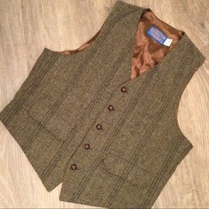 Pendleton autumnal shades tweed vest 42